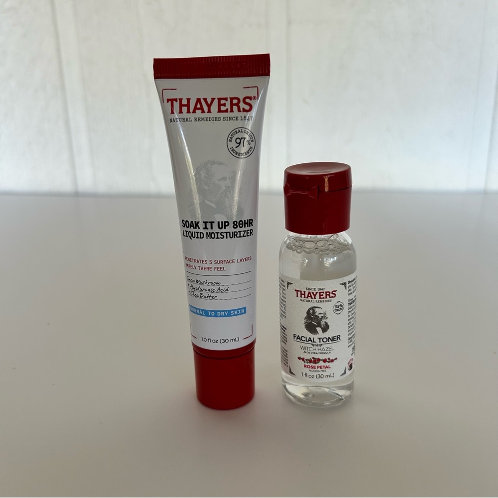 THAYERS MOISTURIZER AND TONER NWT TRAVEL SIZE